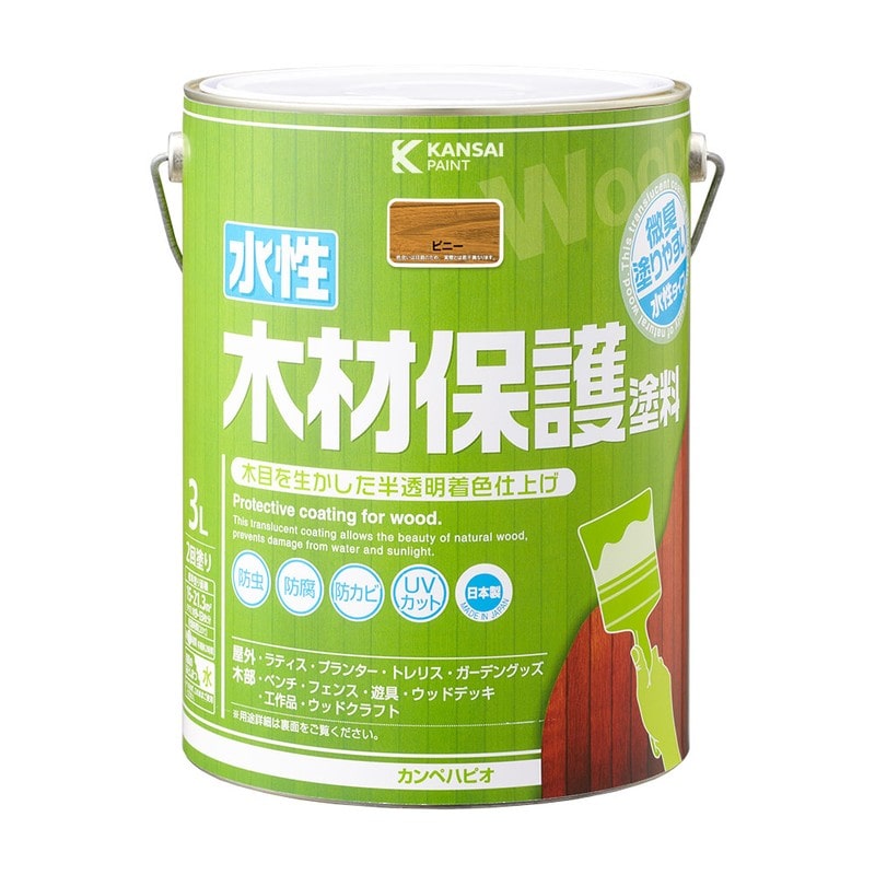 カンペハピオ 9001726 水性木材保護塗料 ピニー 3L #00647653501030 1個（ご注文単位1個）【直送品】