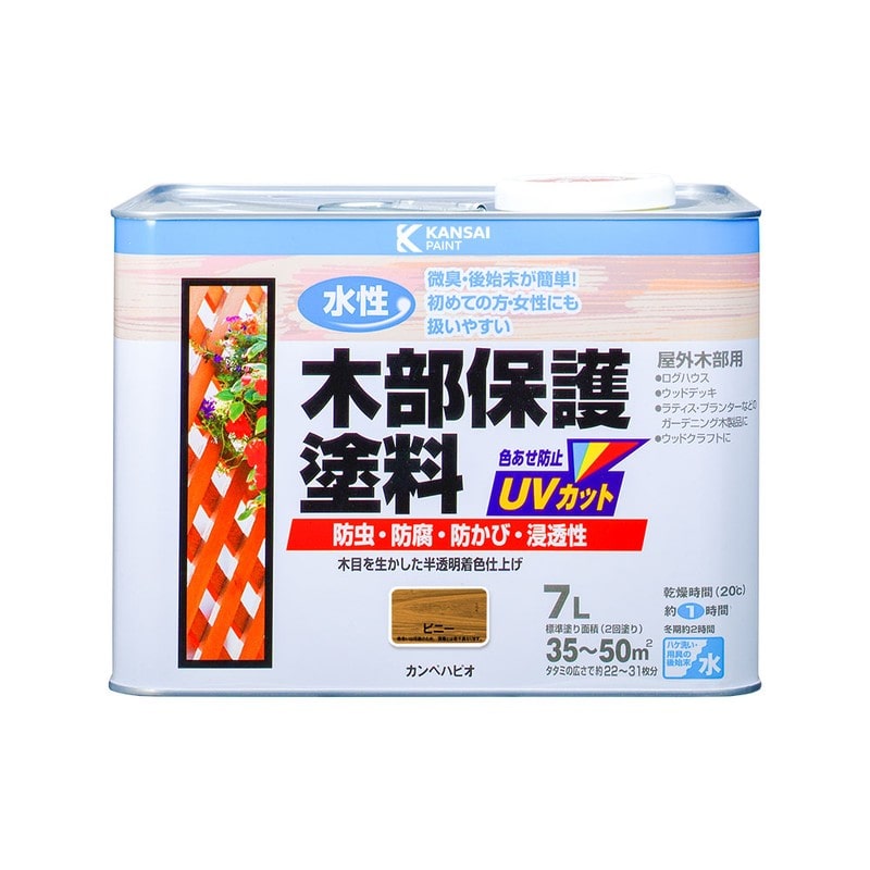 カンペハピオ 9001696 水性木部保護塗料 ピニー 7L #00617653501070 1個（ご注文単位1個）【直送品】