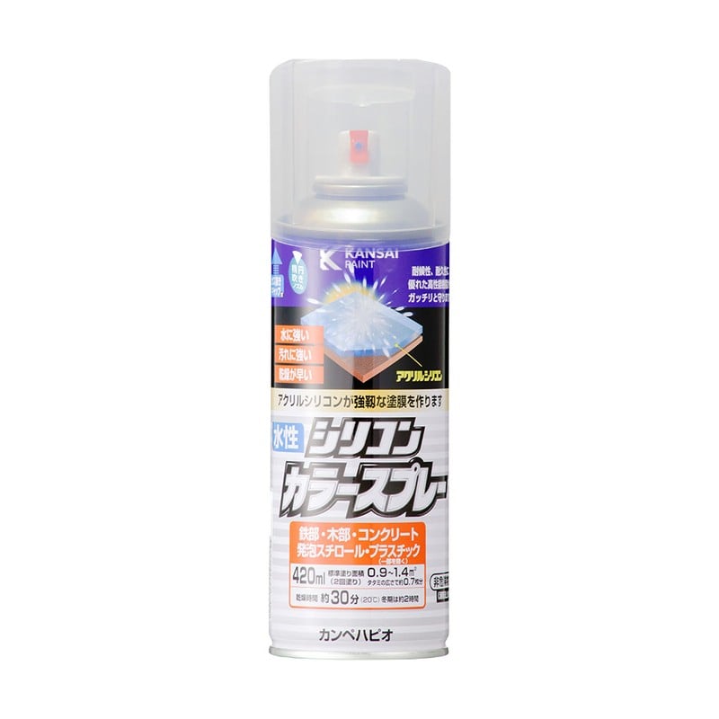 カンペハピオ 9002191 水性シリコンカラースプレー とうめい 420ML #00507654002420 1個（ご注文単位1個）【直送品】
