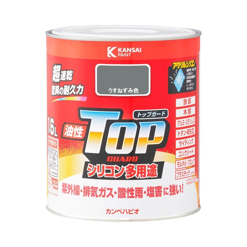 カンペハピオ 9000681 油性トップガード うすねずみ色 #00017640431016 1個(ご注文単位1個)【直送品】