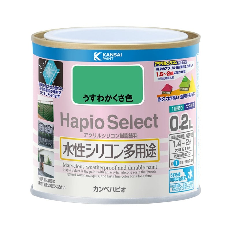 カンペハピオ 9000012 ハピオセレクト うすわかくさ色 0.2L #00017650181002 1個(ご注文単位1個)【直送品】