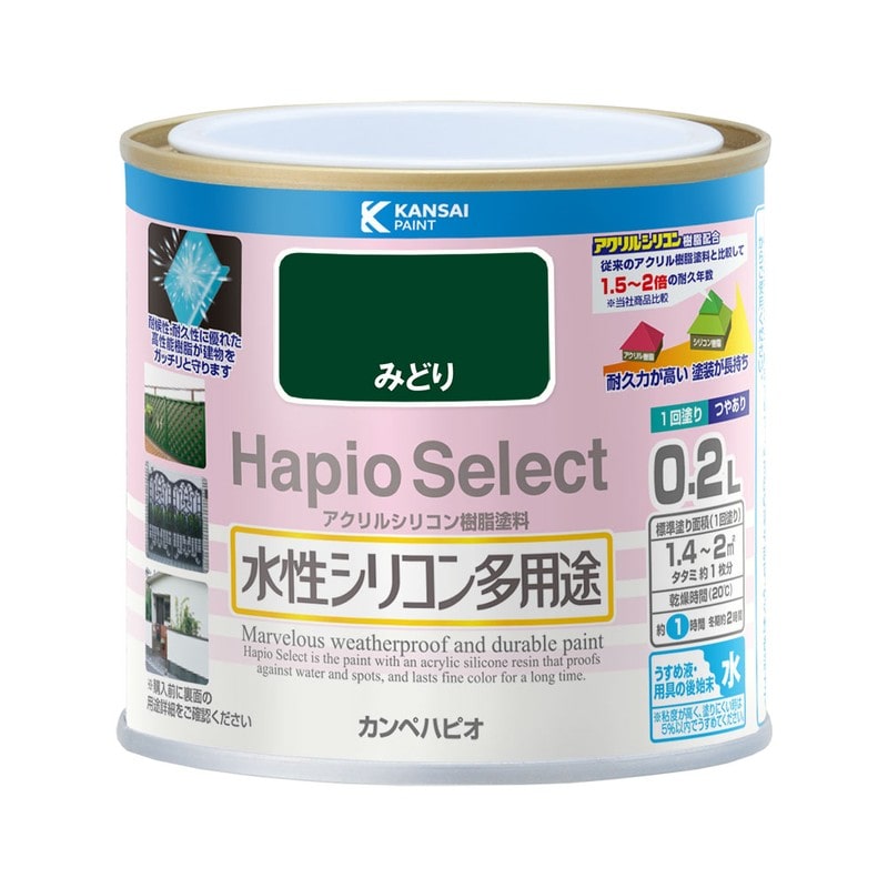 カンペハピオ 9000016 ハピオセレクト みどり 0.2L #00017650061002 1個(ご注文単位1個)【直送品】