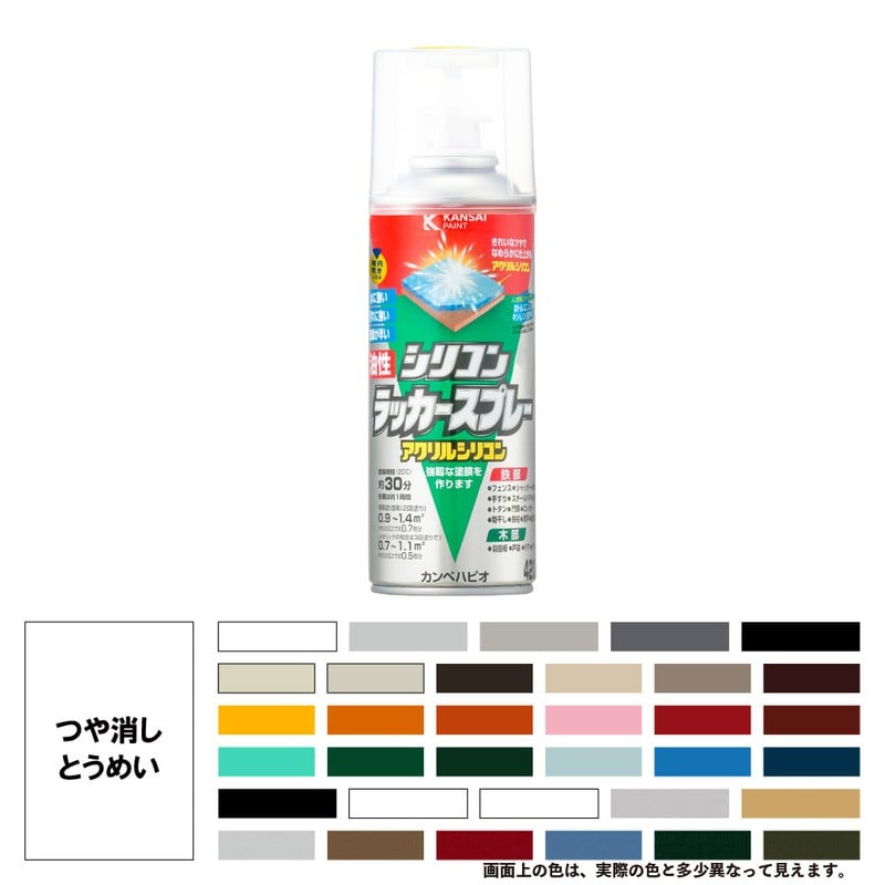 カンペハピオ 9002156 油性シリコンラッカースプレーつやけし透明420ML #00587643732420 1個（ご注文単位1個）【直送品】