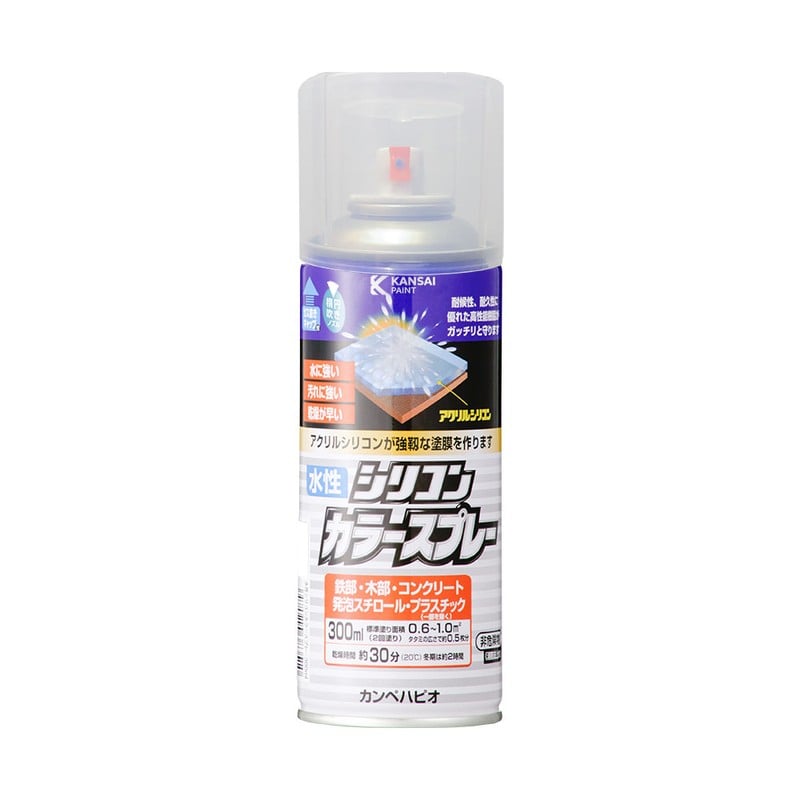 カンペハピオ 9002166 水性シリコンカラースプレー とうめい 300ML #00507654002300 1個（ご注文単位1個）【直送品】
