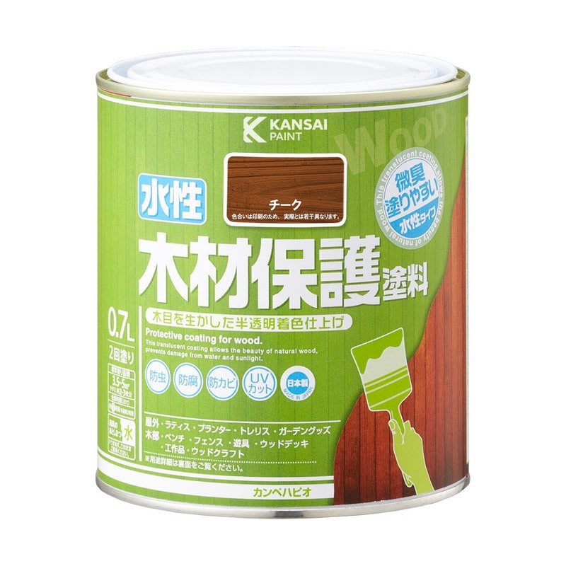 カンペハピオ 9001718 水性木材保護塗料 チーク 0.7L #00647653511007 1個（ご注文単位1個）【直送品】