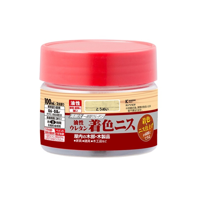 カンペハピオ 9001928 油性ウレタン着色ニス とうめい 100ML #00257644002100 1個（ご注文単位1個）【直送品】