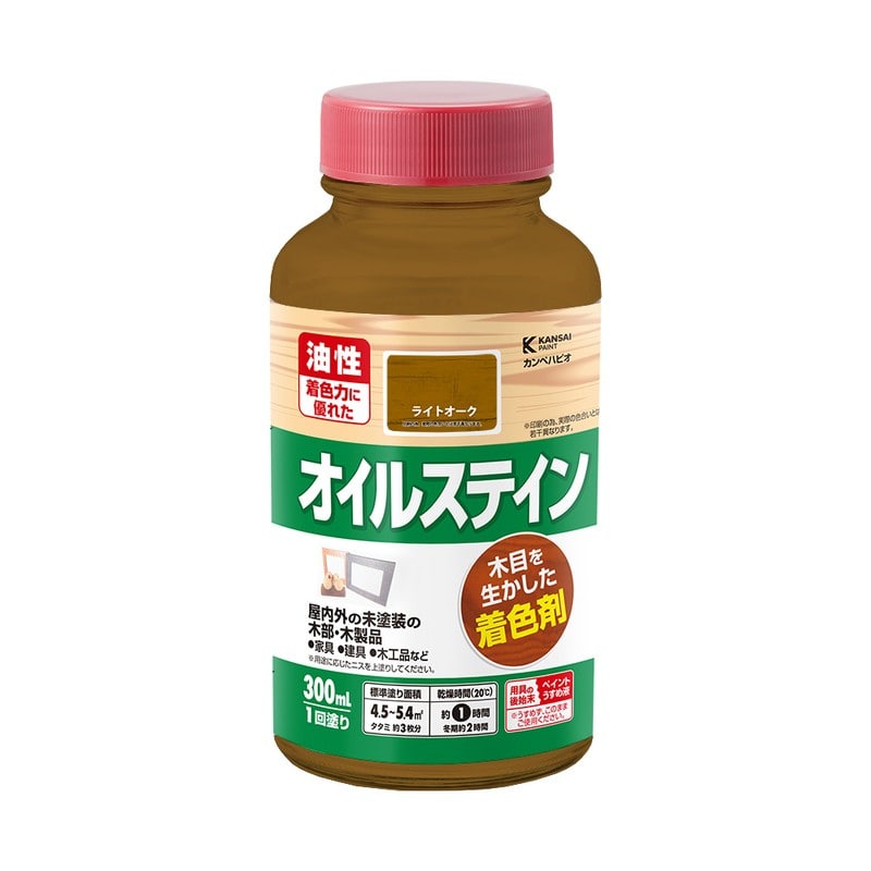 カンペハピオ 9002022 オイルステインA ライトオーク 300ML #00347643472300 1個(ご注文単位1個)【直送品】