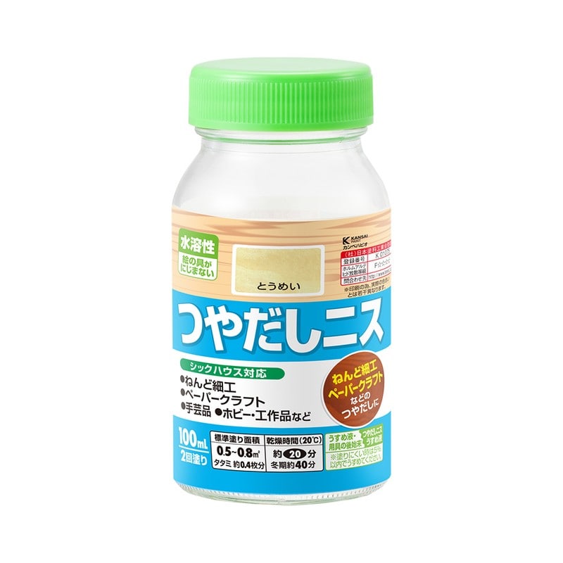 カンペハピオ 9001980 水溶性つやだしニスA とうめい 100ML #00747654002100 1個（ご注文単位1個）【直送品】