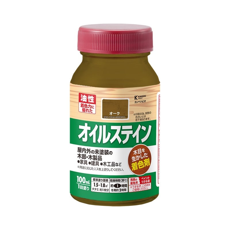 カンペハピオ 9002008 オイルステインA オーク 100ML #00347643492100 1個（ご注文単位1個）【直送品】