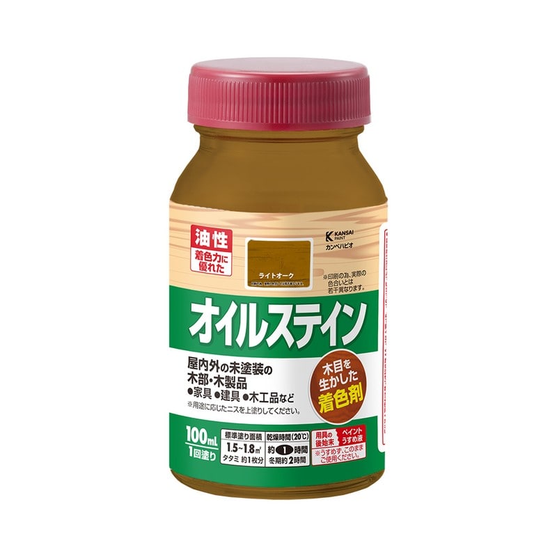 カンペハピオ 9002012 オイルステインA ライトオーク 100ML #00347643472100 1個（ご注文単位1個）【直送品】