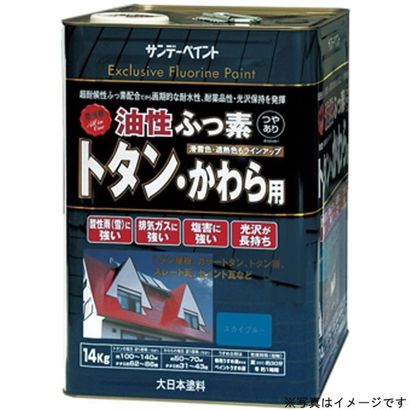 サンデーペイント 9021028 SPフッ素トタン 瓦用 アカサビ 14K 1個（ご注文単位1個）【直送品】