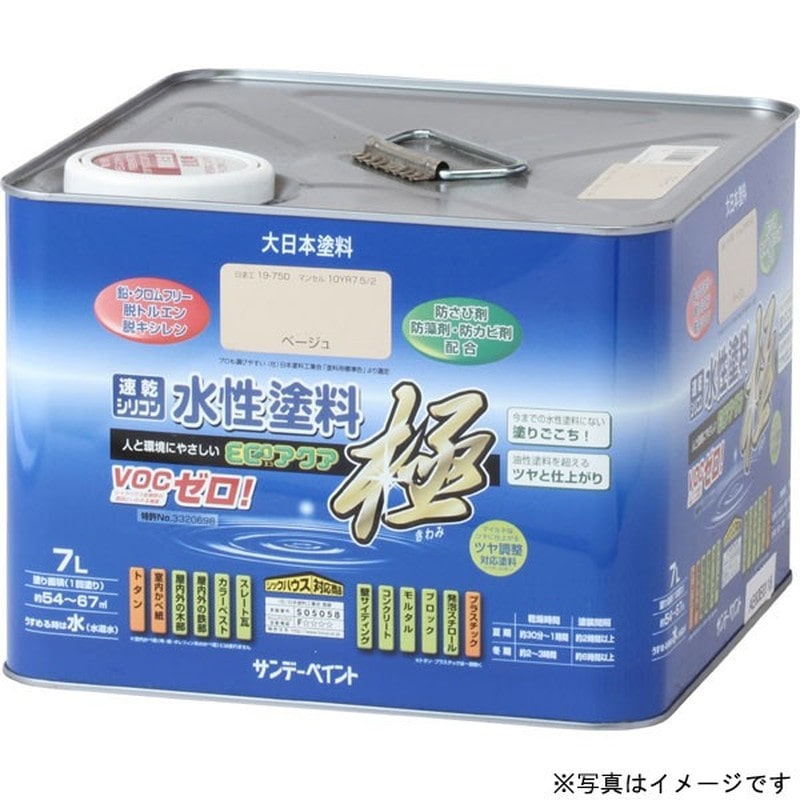サンデーペイント 9020435 水性ECOアクア グレー 7L #275274 1個（ご注文単位1個）【直送品】