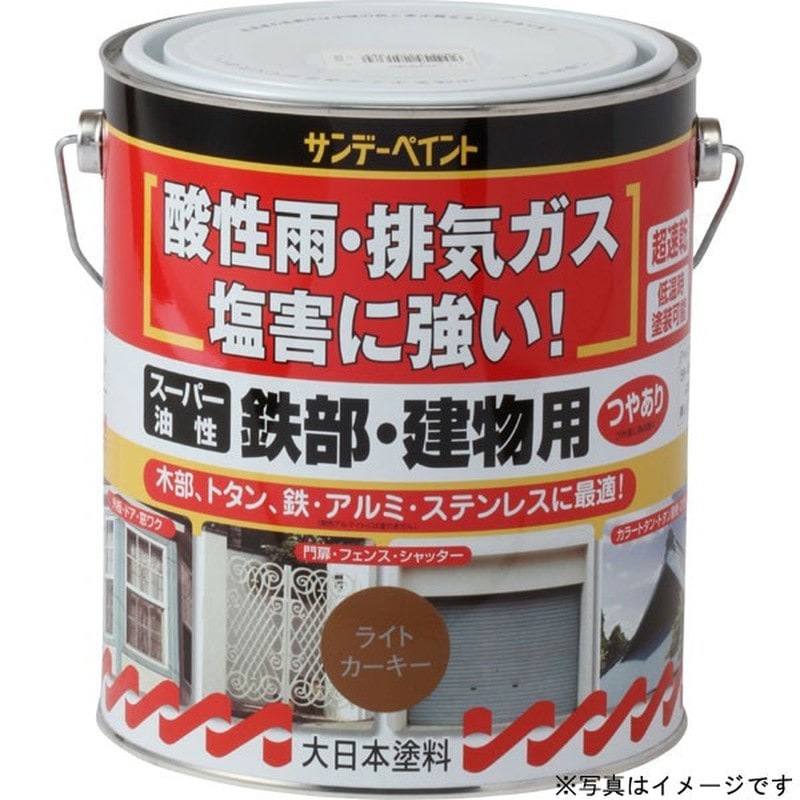 サンデーペイント 9020752 スーパー油性鉄部建物 若草色1600ml #251339 1個（ご注文単位1個）【直送品】