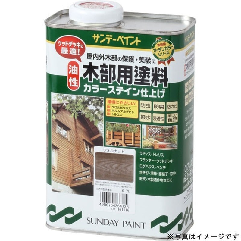 サンデーペイント 9021350 油性木部カラーステイン ブラック 700ml #264766 1個(ご注文単位1個)【直送品】