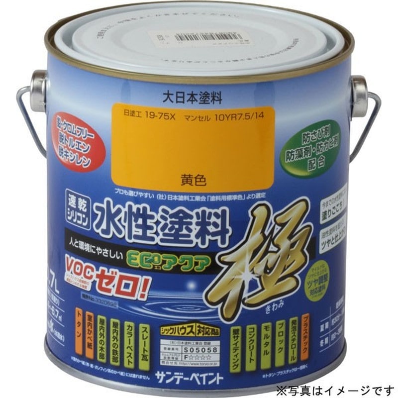 サンデーペイント 9020365 水性ECOアクア ツヤケシ黒 700ml #272518 1個（ご注文単位1個）【直送品】