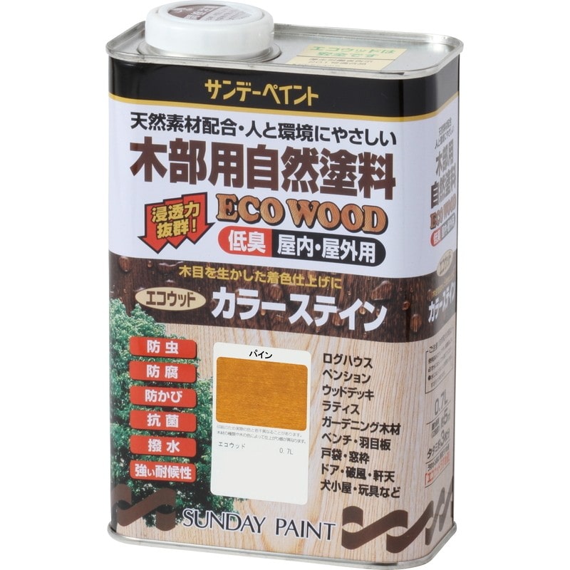サンデーペイント 9021279 エコウッドカラーステイン パイン 700ml #267880 1個(ご注文単位1個)【直送品】