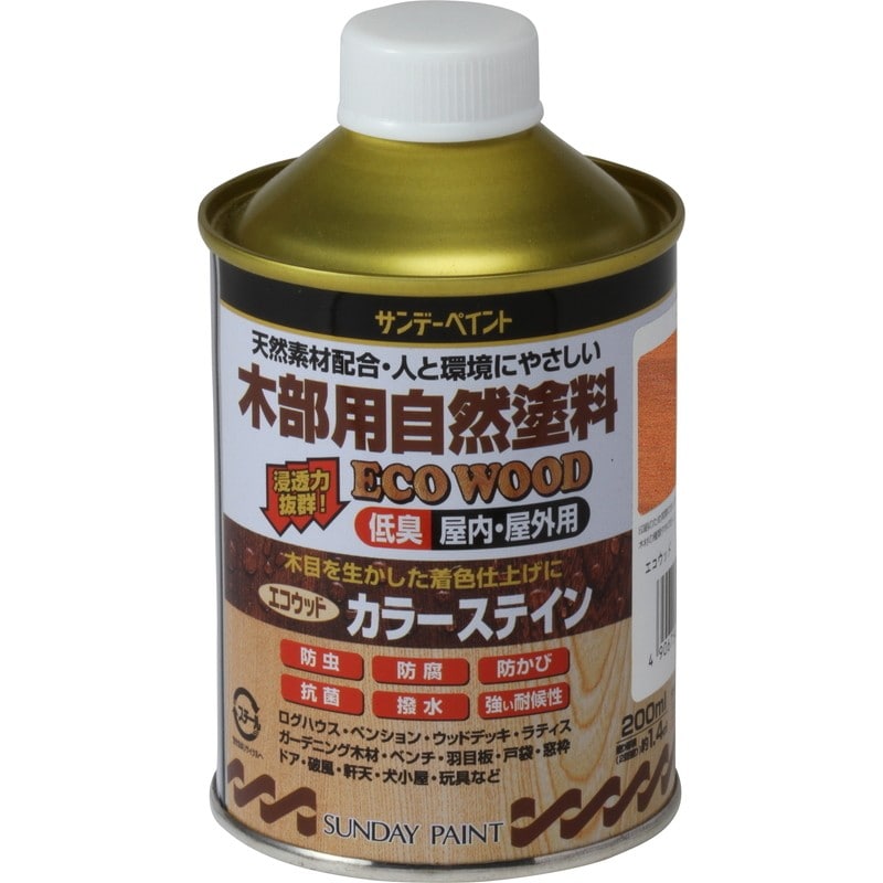 サンデーペイント 9021260 エコウッドカラーステイン メープル 200ml #262618 1個(ご注文単位1個)【直送品】