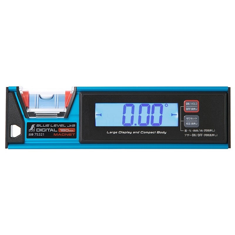 シンワ測定 4102661 75321BLレベルJr2デジタル180マグネット #75321 1個（ご注文単位1個）【直送品】