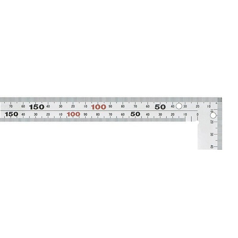 シンワ測定 4100088 10445曲尺厚手広巾銀50表裏磁石付 #10445 1個（ご注文単位1個）【直送品】