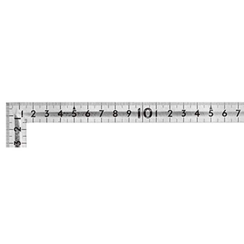 シンワ測定 4101897 12130曲尺小型 溝付 ステン 30×15cm #12130 1個（ご注文単位1個）【直送品】