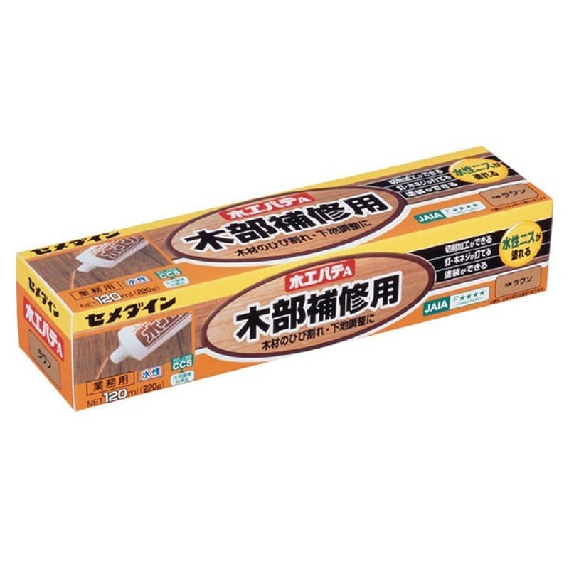 セメダイン 904265 木工パテA ラワン 120ml HC-154 1個（ご注文単位1個）【直送品】