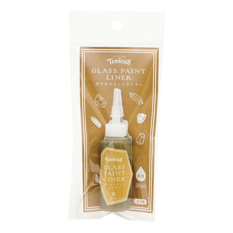 ターナー色彩 9009717 ガラスペイント ライナー 金 20ML #00247677060000 1個（ご注文単位1個）【直送品】