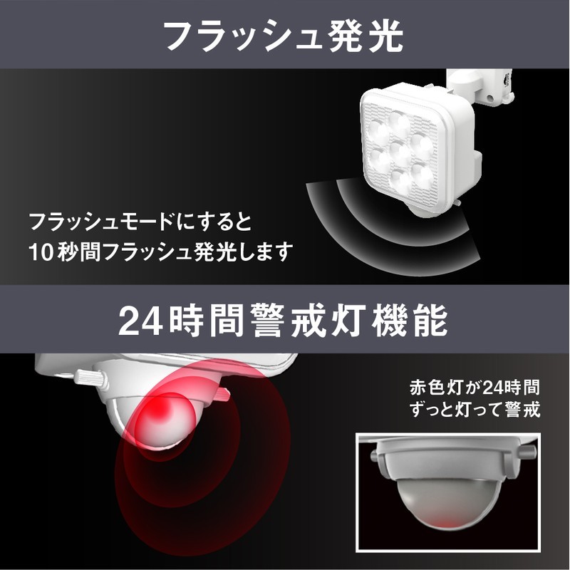 ムサシ 431112 S-110L5W×1灯LEDソーラーセンサーライト 1個（ご注文単位1個）【直送品】
