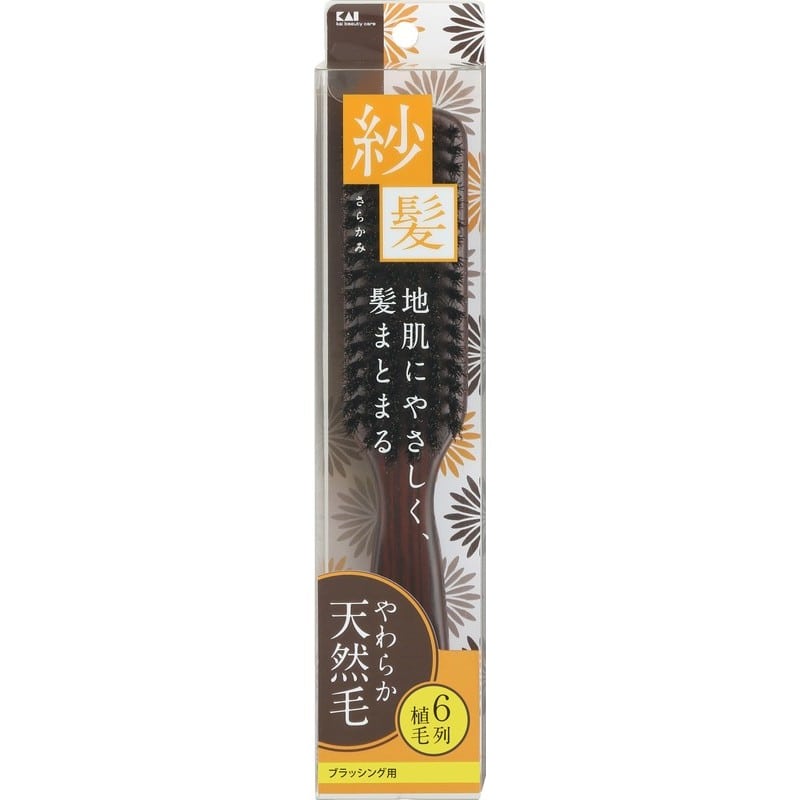 貝印 2040754 天然ブラシ 紗髪 L #000KQ1539 1個（ご注文単位1個）【直送品】
