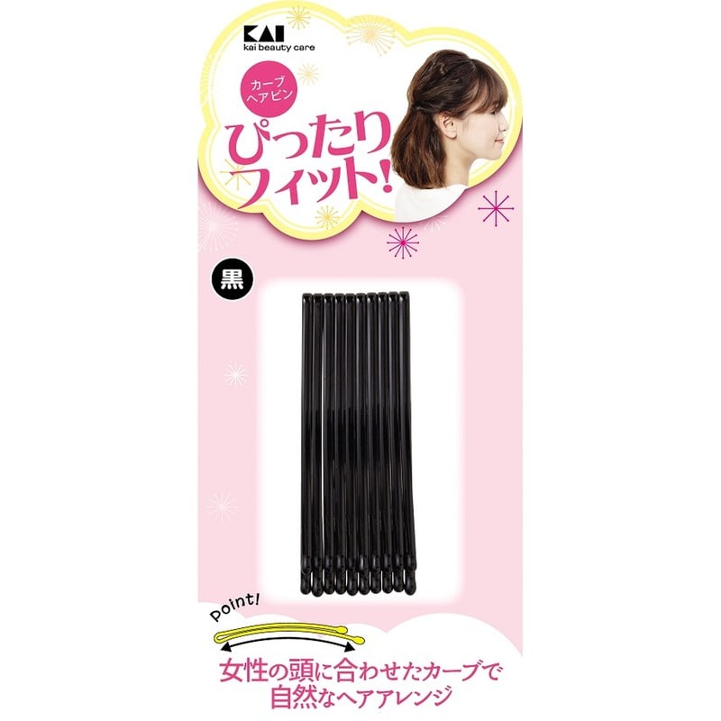 貝印 2041635 カーブヘアピン黒 KQ3123 1個（ご注文単位1個）【直送品】
