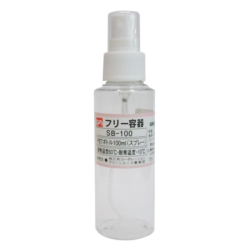 三共コーポレーション 4341902 PETボトルスプレータイプ 100mL #526650 1個(ご注文単位1個)【直送品】