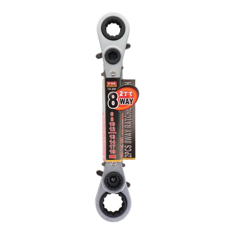 三共コーポレーション 4341134 8WAY板ラチェットレンチ 6-19mm #389632 1個（ご注文単位1個）【直送品】