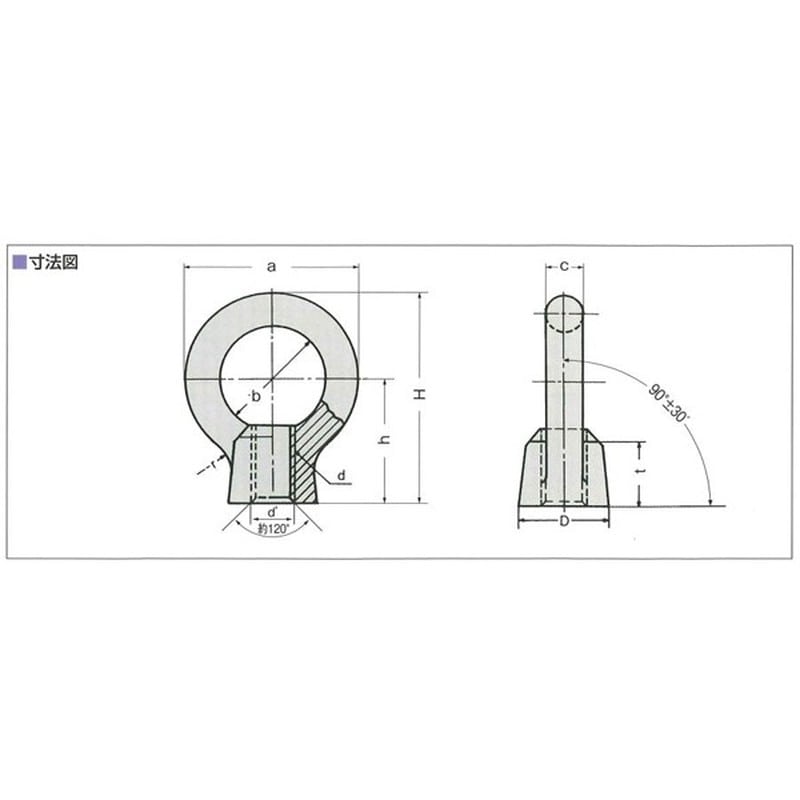 三共コーポレーション 4353134 アイナット M16 #410147 1個（ご注文単位1個）【直送品】