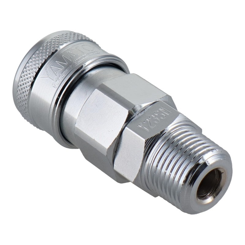 三共コーポレーション 4342819 エアー用ツータッチソケット R3/8テーパーオネジ #714027 1個（ご注文単位1個）【直送品】