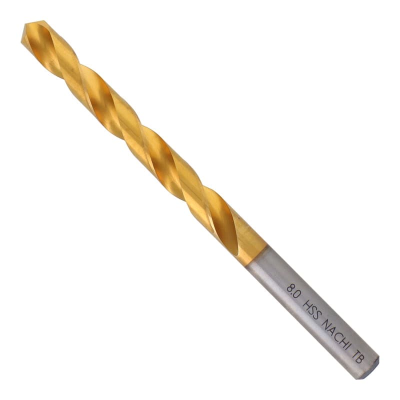 不二越 502376 鉄工用チタンコーティングドリル 8.0mm #454280 1個（ご注文単位1個）【直送品】