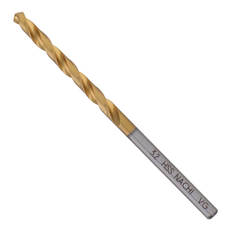 不二越 502361 鉄工用チタンコーティングドリル 3.2mm #454232 1個（ご注文単位1個）【直送品】
