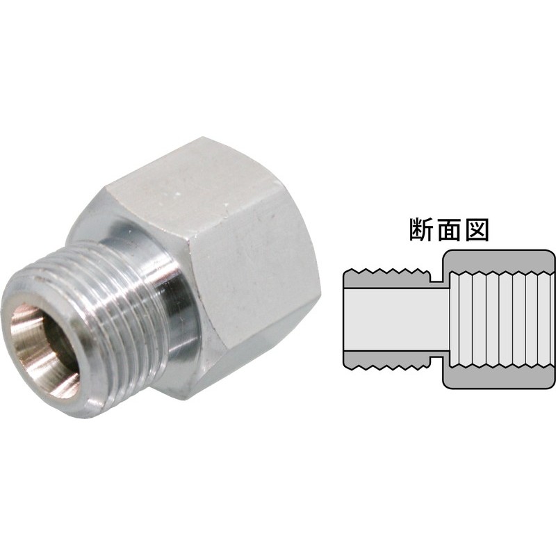豊光 438797 AM-PG-035同径中間ニップルソケット 平行 1個（ご注文単位1個）【直送品】