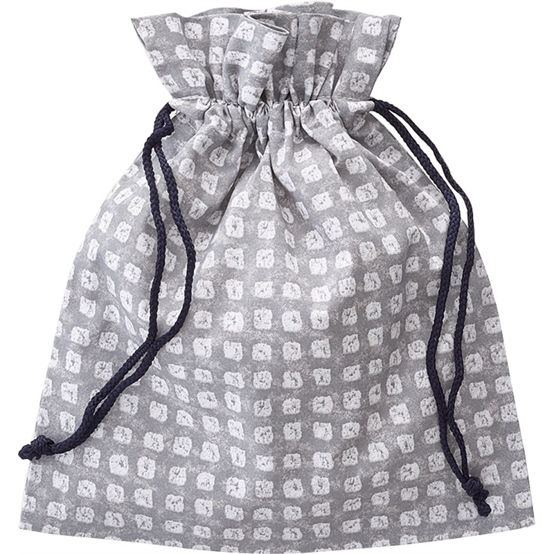 アベイチ 和風T/C巾着　鹿の子絞り　銀鼠 JWPOU0201-01 50枚入/1袋（ご注文単位1袋）【直送品】