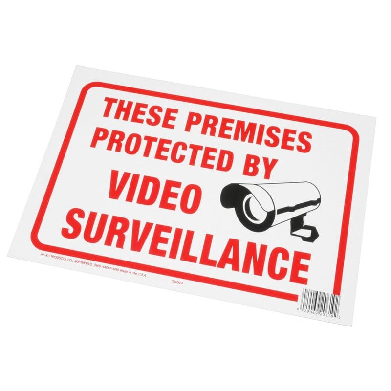 ワールドツール アストロプロダクツ AP PROTECTED BY VIDEO SURVEILLANCE プラスチック看板 0029069206192（ご注文単位1個）【直送品】