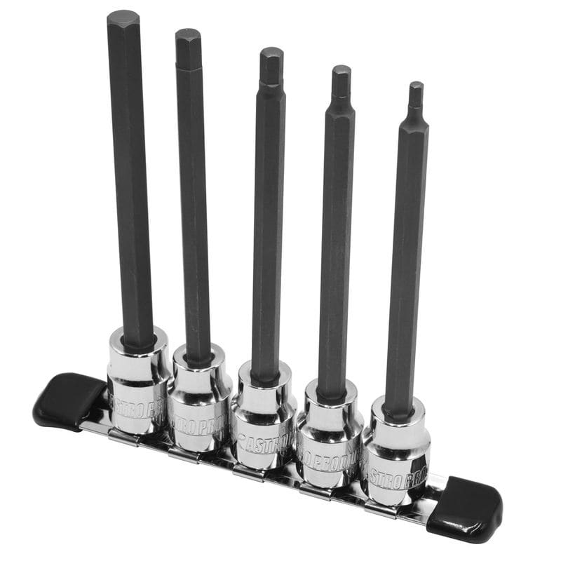 ワールドツール アストロプロダクツ AP 3/8DR HEXロングビットソケットセット ミリ (5個組) 2002000030320(ご注文単位1セット)【直送品】
