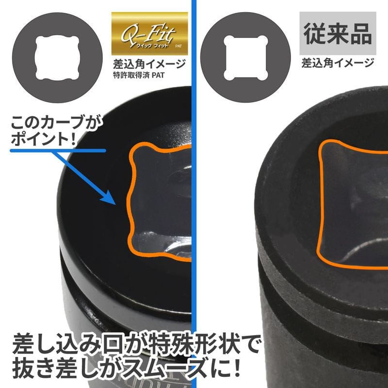 ワールドツール アストロプロダクツ AP Q-Fit 1/2DR インパクトビットアダプター 2002000034144(ご注文単位1個)【直送品】
