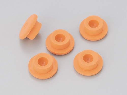 ワクチン栓(オレンジ) φ19.5mm×φ13mm×8.5Hmm 1個 (ご注文単位1個)【直送品】