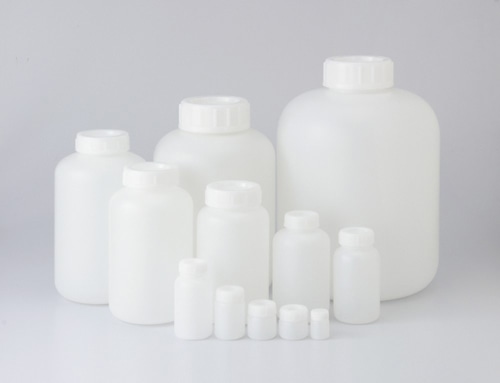 PE広口瓶 白 2L （10本入） 1箱 (ご注文単位1箱)【直送品】