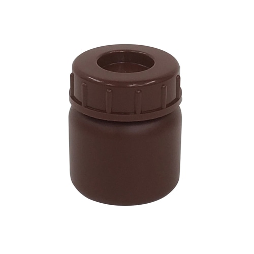 PE広口瓶 茶 100mL 1本 (ご注文単位1本)【直送品】