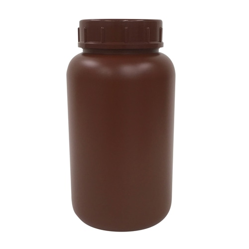 PE広口瓶 茶 2L 1本 (ご注文単位1本)【直送品】