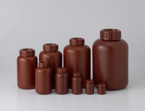 PE広口瓶 茶 3L （10本入） 1箱 (ご注文単位1箱)【直送品】
