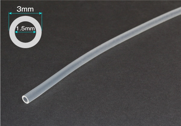 タイガースポリマー シリコンゴムチューブ 1.5mm×3mm カット品 1個 (ご注文単位1個)【直送品】