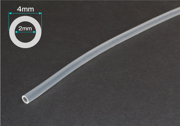 タイガースポリマー シリコンゴムチューブ 2mm×4mm カット品 1個 (ご注文単位1個)【直送品】