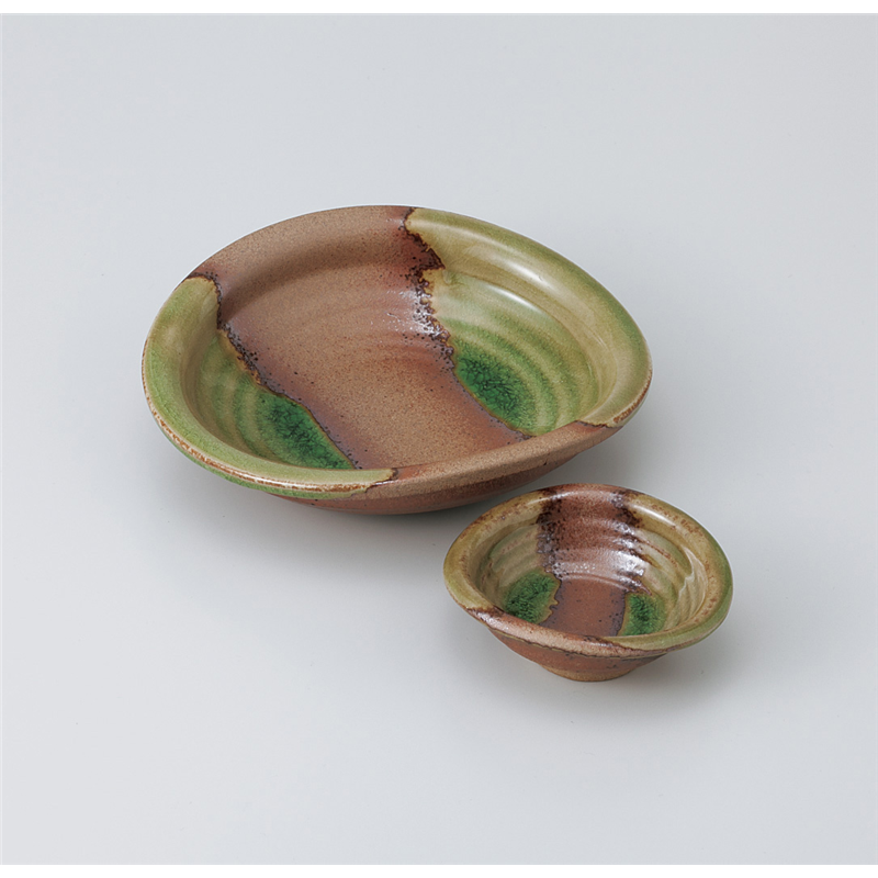 古林陶器 刺身 織部たわみ 刺身鉢 901840141 1個(ご注文単位1個)【直送品】