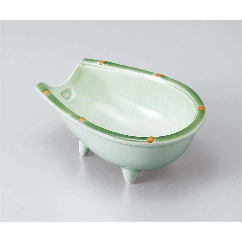 古林陶器 小鉢 緑彩箕型小鉢 505930278 1個（ご注文単位1個）【直送品】