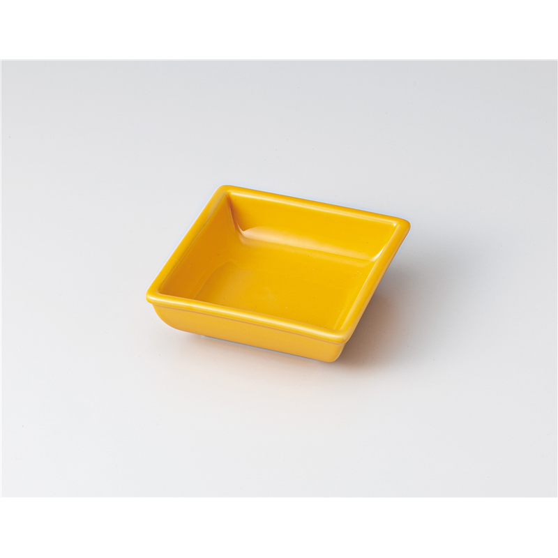 古林陶器 小鉢 オレンジ釉角鉢(小) 1304850205 1個(ご注文単位1個)【直送品】